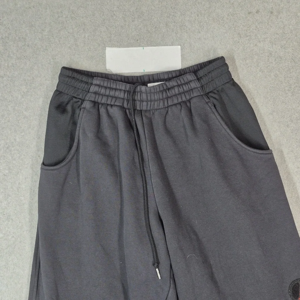 VINTAGE Jordan Men Activewear Pants M Black Embroidered Sweatpants Jumpman Logo